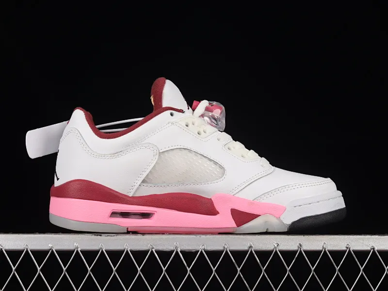 All categories Air Jordan Jordan series basketball shoes Air Jordan 5 Air Jordan Retro Low AJ5 Joe 5 white and pink low-top basketball shoes DX4390-116